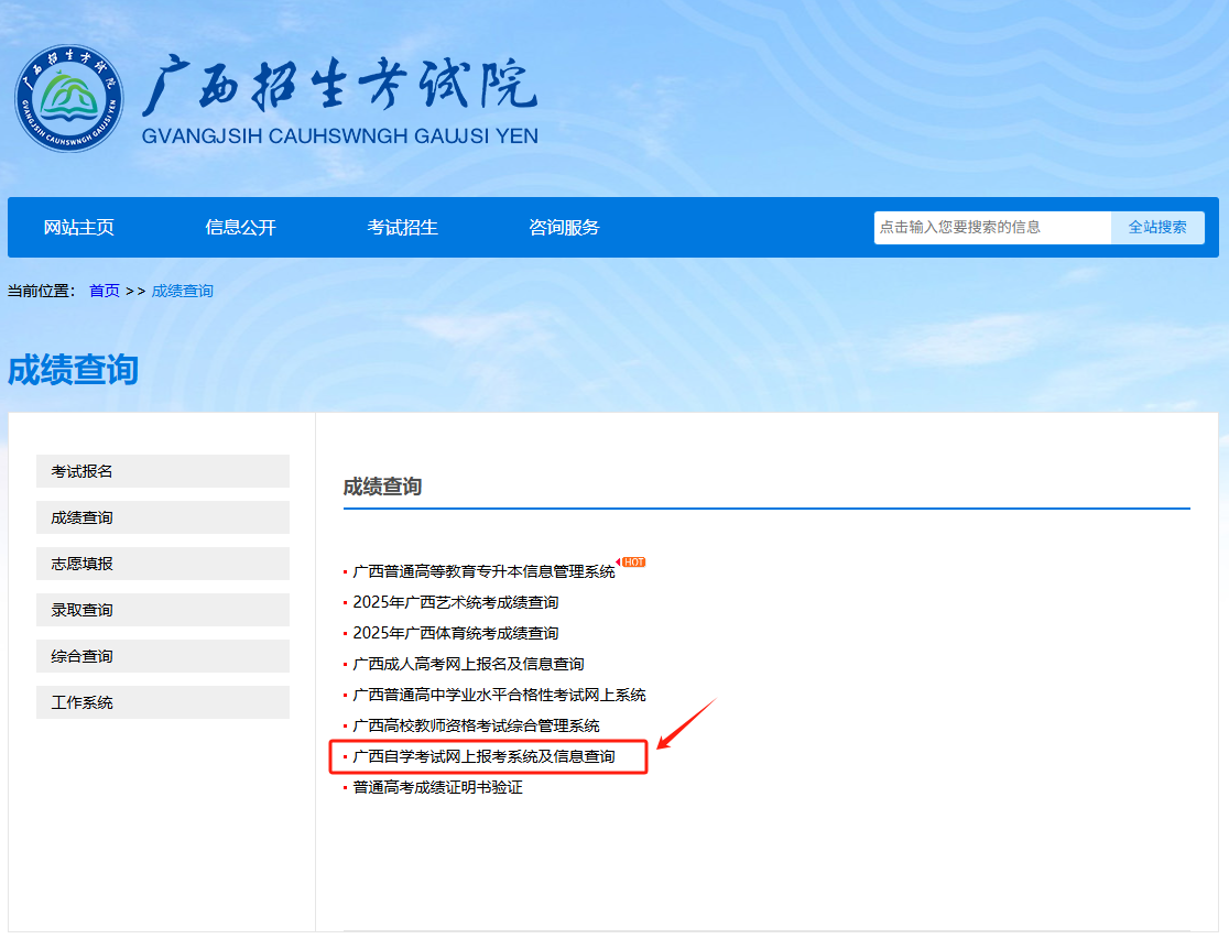 2025年广西自学考试成绩查询流程